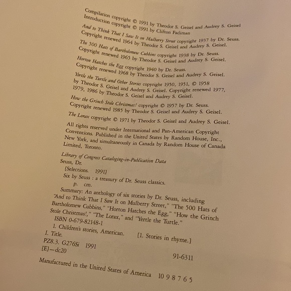 Six by Seuss by dr Seuss - Picture 13 of 14